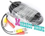 Camera aansluitkabel, extension cable 18 meter, Bewakingscam, 10 meter of meer, Nieuw, Fenton, Info@marbeco.nl