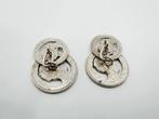 Zilveren manchetknopen gemaakt van 10 en 25 cent, Wilhelmina, Gebruikt, Info@zilverwebsite.nl, Verzenden, Zilverwebsite.nl