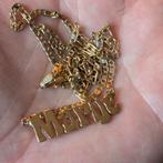 14k gouden naamketting, Ophalen of Verzenden, Zo goed als nieuw, Goud, Goud