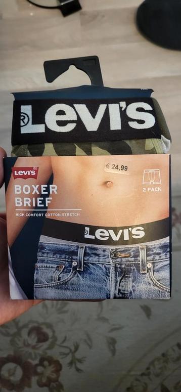 Levi's boxers set 2 stuks maat S (camo en grijs) Nieuw 