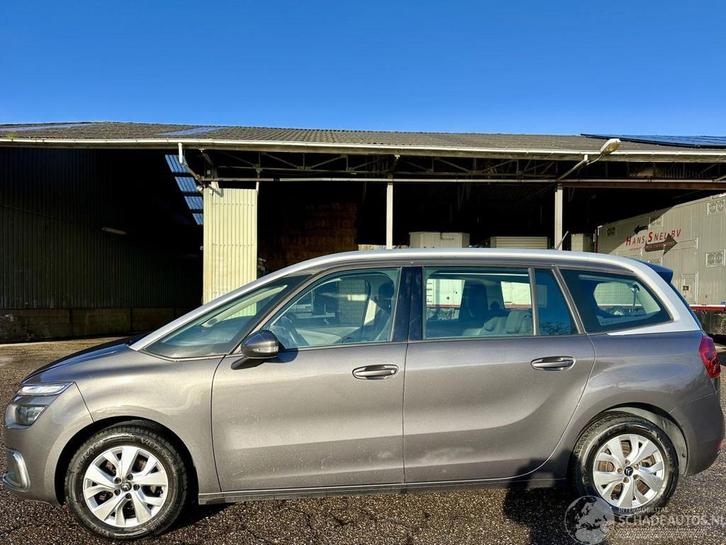 Citroën C4 Spacetourer 1.2T 131pk aut + f1 Bus 7-pers - nap, Auto diversen, Schadeauto's, Citroën, Automaat, Benzine, MPV, Zilver of Grijs