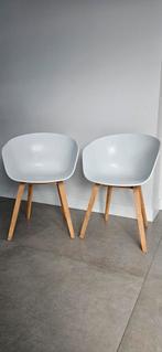 Hay about a chair - 2 stuks - wit/eiken, Huis en Inrichting, Ophalen, Gebruikt, Wit