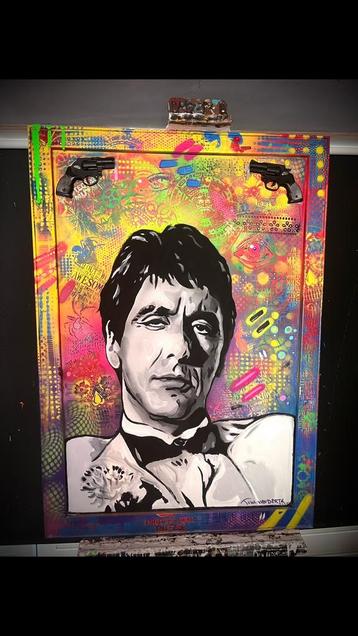 Tony Montana Scareface  92x83x124 cm op hout beschikbaar voor biedingen