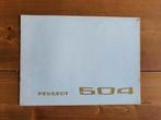 Peugeot 504 brochure folder 12 pagina's, Peugeot, Ophalen of Verzenden, Zo goed als nieuw