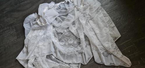 2 x vintage vitrage wit, Huis en Inrichting, Stoffering | Gordijnen en Lamellen, Gebruikt, Wit, Ophalen of Verzenden