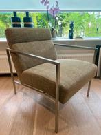Goossens design fauteuil – RVS koker frame, Huis en Inrichting, Fauteuils, Ophalen, Gebruikt, 75 tot 100 cm, Moderne / contemporary stijl