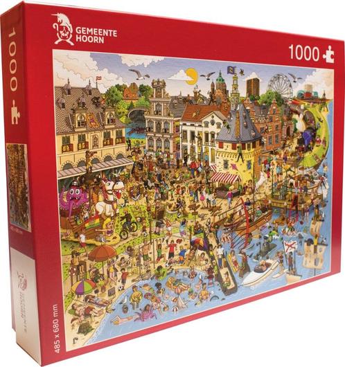 NIEUW puzzel 1000 Gemeente Hoorn Comic Cartoon stad GESEALED, Hobby en Vrije tijd, Denksport en Puzzels, Nieuw, Legpuzzel, 500 t/m 1500 stukjes