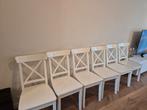 Ikea Ingolf eetkamerstoelen x 6 Gratis, Huis en Inrichting, Stoelen, Ophalen, Gebruikt, Wit, Vijf, Zes of meer stoelen