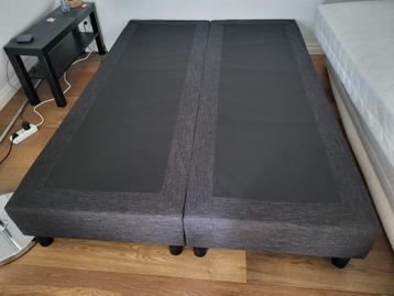 2x Boxsprings - 200x70x31 - zwart / antraciet beschikbaar voor biedingen