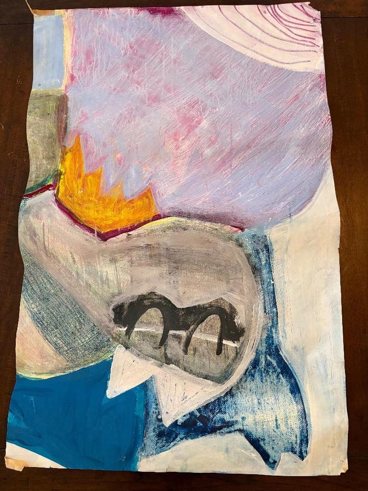 Vroege atelierstudie toegeschreven aan Jasper Krabbé, Antiek en Kunst, Kunst | Schilderijen | Modern, Ophalen of Verzenden