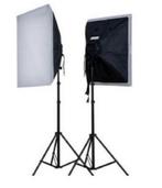 FE Continu Lichtset  2x softbox elk 4x40W(200w) VEEL LICHT, Audio, Tv en Foto, Fotografie | Fotostudio en Toebehoren, Nieuw, Lamp of Flitsset