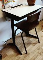 Vintage schooltafeltje en stoel, Ophalen, Gebruikt, Tafel(s) en Stoel(en)