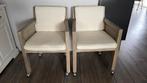 Stoelen op wielen 2x, Huis en Inrichting, Stoelen, Twee, Bruin, Ophalen of Verzenden, Zo goed als nieuw
