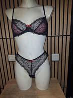 Zwart transparant setje van Lascana slip = 36/38 cup = 75 B, Kleding | Dames, Ondergoed en Lingerie, Verzenden, Zwart