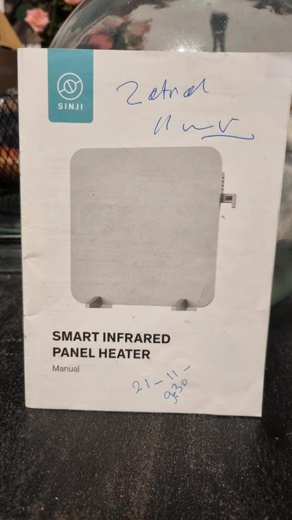 Sinji Smart Infrarood Paneel Heater - Nieuwstaat, Huis en Inrichting, Kachels, Zo goed als nieuw, Vrijstaand, Overige soorten