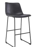 Industriële barkruk Sallo Antraciet (4 stuks), Huis en Inrichting, Barkrukken, Ophalen, 60 tot 90 cm, Zo goed als nieuw, Metaal