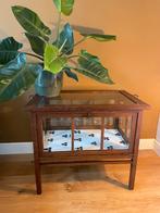 Vintage Theekastje met Facet Glas & Mozaïek, Huis en Inrichting, Kasten | Dressoirs, Ophalen, Art deco, mid century, vintage, deens