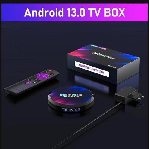 Android 13 TV Box - Mediaplayer - 8K Decoding 4GB/64GB, Audio, Tv en Foto, Mediaspelers, Zo goed als nieuw, Minder dan 500 GB