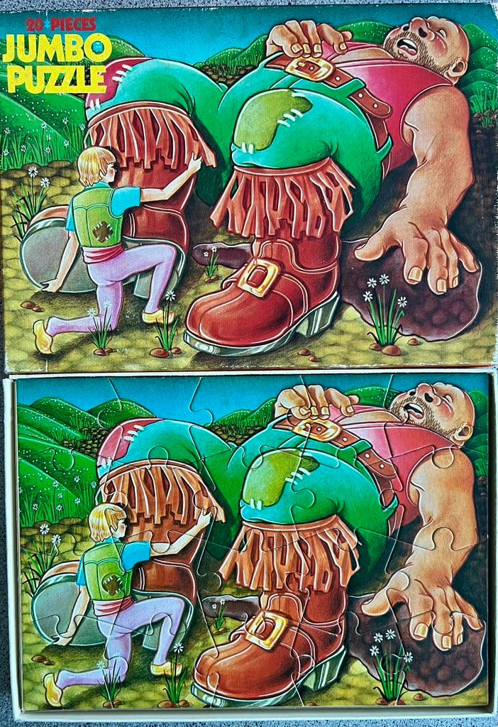 Vintage Jumbo kinderpuzzel 20 stukjes, Ophalen of Verzenden, Zo goed als nieuw