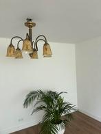 Art deco Franse massief koper hanglamp, Huis en Inrichting, Lampen | Hanglampen, Ophalen of Verzenden, Zo goed als nieuw, 50 tot 75 cm