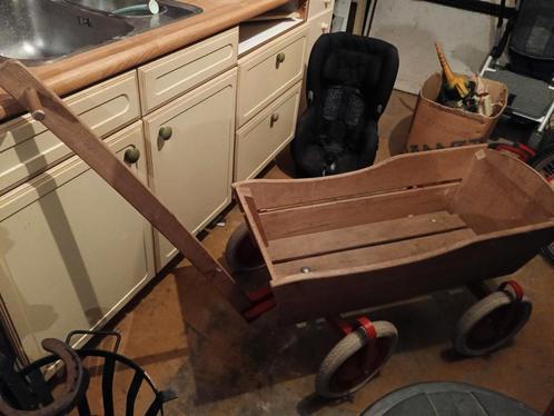 Vintage houten bolderkar voor de liefhebber!, Caravans en Kamperen, Bolderkarren, Gebruikt, Ophalen