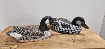 2 LEUKE OUDE BROCANTE HOUTEN EENDEN beschikbaar voor biedingen