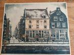 Originele ets Cornelis Brandenburg Zwanenburgwal Amsterdam, Ophalen of Verzenden