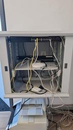 19" Rack met Dell Switch & Patchpaneel - Zonder Front, Computers en Software, Serverkasten, Ophalen, Gebruikt, Plaatstaal