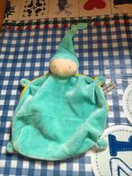 Difrax groen geel knuffeldoekje spookje, Ophalen of Verzenden, Zo goed als nieuw