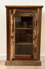 Prachtig houten wandkastje / vitrine, Huis en Inrichting, Kasten | Wandmeubels, Gebruikt, Minder dan 150 cm, Minder dan 100 cm