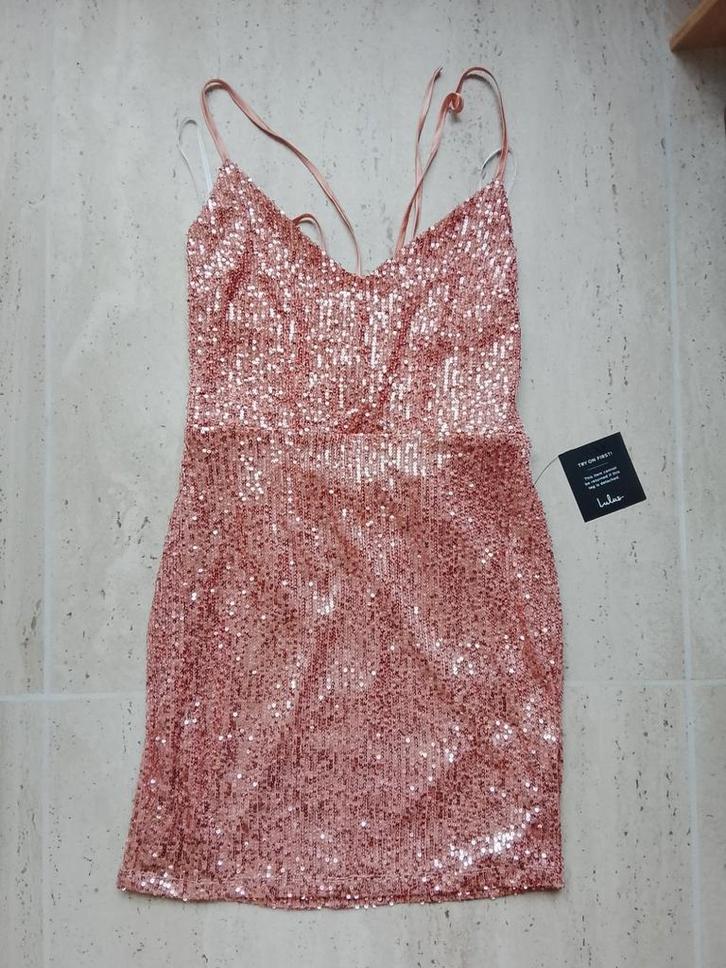 pailletten jurk, Kleding | Dames, Jurken, Nieuw, Maat 34 (XS) of kleiner, Zwart, Boven de knie, Ophalen of Verzenden