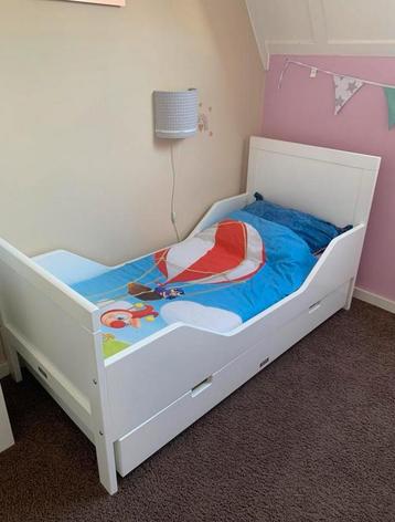 Bopita kinderbed 70x150 cm wit  met uitschuifbaar logeerbed beschikbaar voor biedingen