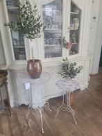 Old look metalen planten tafeltjes Clayre & Eef foto 1 t/m 5