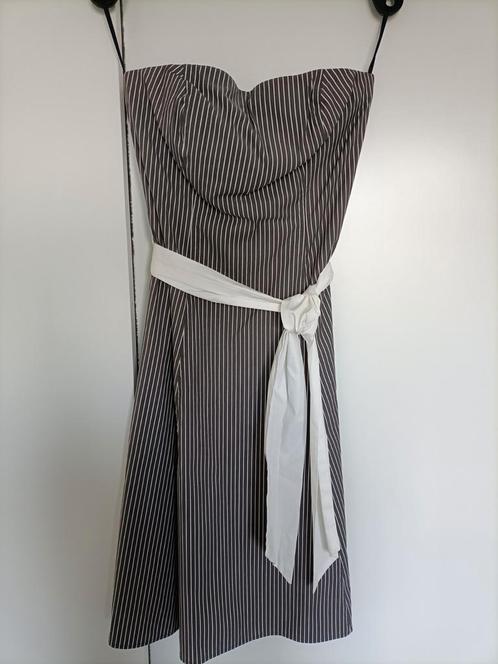 Vanilia Elements strapless jurk, Kleding | Dames, Jurken, Zo goed als nieuw, Maat 36 (S), Bruin, Ophalen