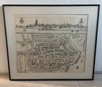 Tiel oude stadsplattegrond ingelijst, Huis en Inrichting, Woonaccessoires | Schilderijen, Tekeningen en Foto's, Ophalen of Verzenden