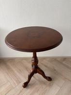 Antieke wijntafel / bijzettafel mahoniehout met inleg., Antiek en Kunst, Antiek | Meubels | Tafels, Ophalen of Verzenden