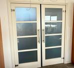 Klapdeur Matglas - 2x85cm breed, 209cm hoog, Doe-het-zelf en Verbouw, Deuren en Horren, Ophalen, Gebruikt, 80 tot 100 cm, Binnendeur