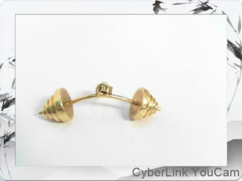 16197-1 Gouden kracht: 14K halterhanger voor echte lifters!, Sieraden, Tassen en Uiterlijk, Kettingen, Zo goed als nieuw, Goud