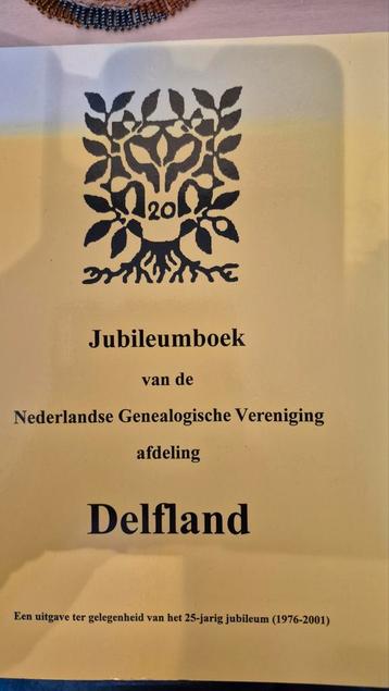 Jubileumboek Genealogische Vereniging Delftland beschikbaar voor biedingen