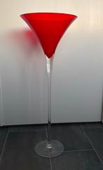 Rode Martini Vaas - Stijlvol Decoratieobject, Ophalen, Gebruikt, 50 tot 75 cm, Glas