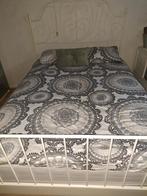 Ikea bed 140, Wit, Tweepersoons, Zo goed als nieuw, Hout