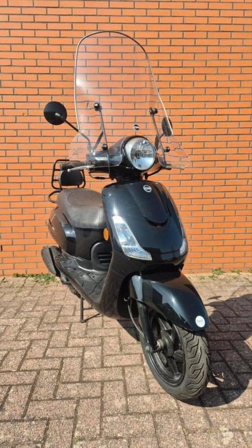 Sym Fiddle 2 | 2022 | Hoog Scherm | 45 km, Fietsen en Brommers, Scooters | SYM, Gebruikt, Fiddle, Maximaal 45 km/u, Benzine, Ophalen