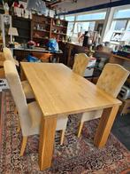 Eettafel eiken, Ophalen, 50 tot 100 cm, Zo goed als nieuw, Vijf personen of meer