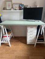 IKEA Lagkapten Bureau 140cm, Huis en Inrichting, Bureaus, Ophalen, In hoogte verstelbaar, Gebruikt, Bureau