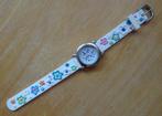 horloge met vrolijke bloemetjes, Sieraden, Tassen en Uiterlijk, Horloges | Kinderen, Ophalen of Verzenden, Zo goed als nieuw, Meisje