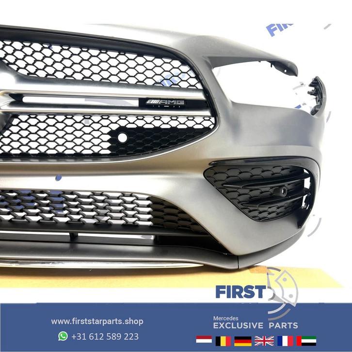 W118 C118 CLA 35 AMG SEMI-COMPLETE VOORBUMPER MAT GRIJS orig, Auto-onderdelen, Carrosserie en Plaatwerk, Bumper, Mercedes-Benz