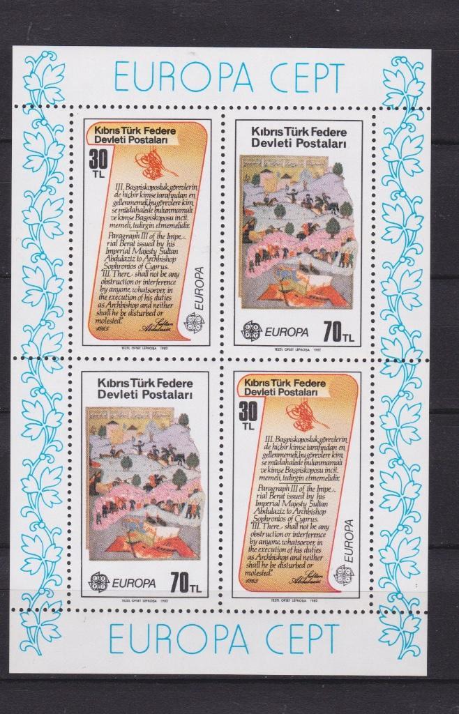 TSS Kavel  350037 Turks-Cyprus pf minr blok 3, Postzegels en Munten, Postzegels | Europa | Overig, Postfris, Overige landen, Ophalen