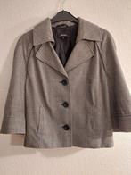 Jasje lang 55cm Claudia Sträter grijs 98%wol 2%elastan ZGAN, Kleding | Dames, Jasjes, Kostuums en Pakken, Maat 42/44 (L), Ophalen of Verzenden