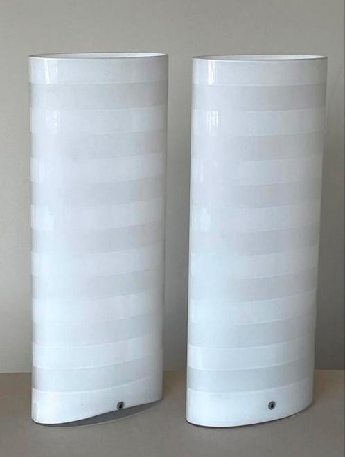 2 Hoge Ikea Design Anne Nilsson Ovale Vaas Vazen Wit Set, Huis en Inrichting, Woonaccessoires | Vazen, Zo goed als nieuw, Wit