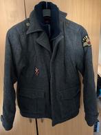 Grijze Pointer winterjas met emblemen maat 146 / 152, Ophalen of Verzenden, Zo goed als nieuw, Jongen, Jas